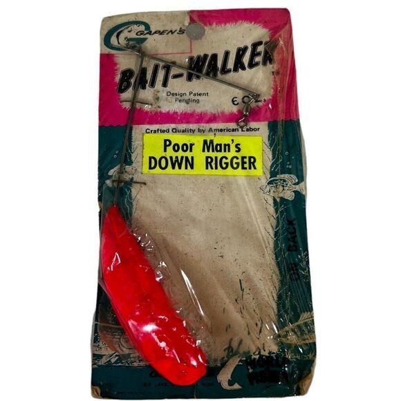 Vintage " NOS " Gapens World Of Fishin Bait Walker Lure Poor Man Down Rigger - Picture 1 of 5